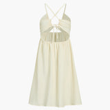 Beige Maxikjole med Slids og Cut-Out – Sensuel Sommerklassiker
