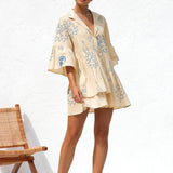 Oversize Skjortekjole med “CIAO” Print – Afslappet Middelhavslook