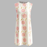 Retro Blomstret A-line Kjole – Sommerlig Elegance og Komfort