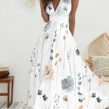 Romy Floral V-Ausschnitt Kleid